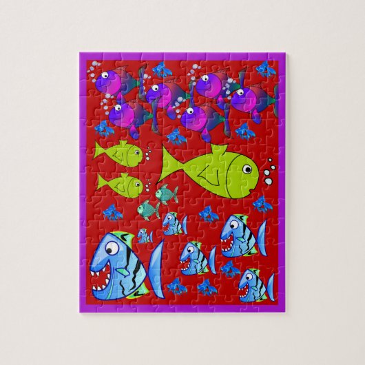 Fish Jigzaag Puzzle Legpuzzel (Verticaal)
