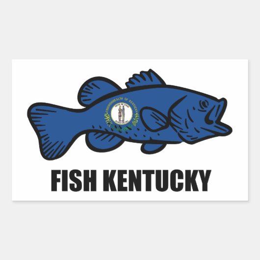 Fish Kentucky Rechthoekige Sticker (Voorkant)
