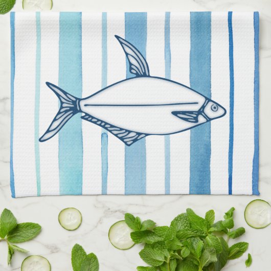 Fish Kitchen Towel Theedoek (Gevouwen)