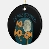 Fish Le Poisson Steve Funny Fish Keramisch Ornament (Links)