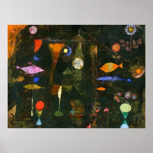 Fish Magic, Infinity Stippen van After Paul Klee Poster (Voorkant)