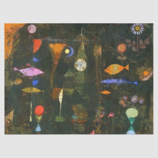 Fish Magic, Infinity Stippen van After Paul Klee Tissuepapier (Voorkant)