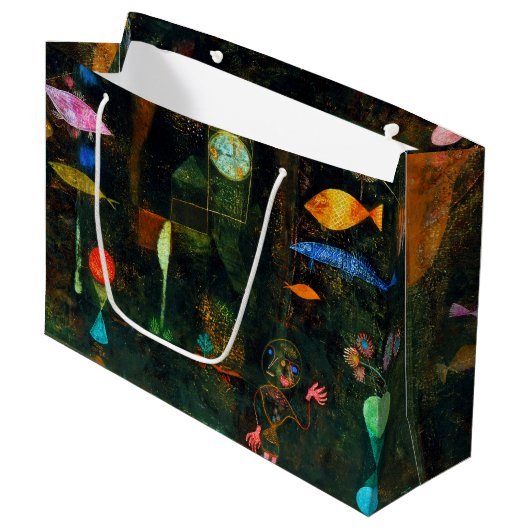 Fish Magic, Paul Klee Large Gift Bag Groot Cadeauzakje (Voorkant Gekanteld)