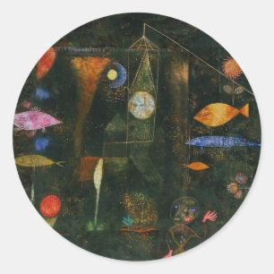Fish Magic - Paul Klee Ronde Sticker