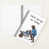 Fish Man Autumn Fun Ride Imaginaire Art Planner (Devant avec enveloppe)