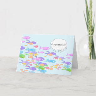 Fish Marine Biologist Afstuderen Gefeliciteerd Kaart