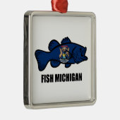 Fish Michigan Metalen Ornament (Rechts)