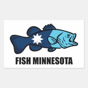 Fish Minnesota Rechthoekige Sticker
