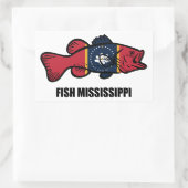 Fish Mississippi Rechthoekige Sticker (Tas)