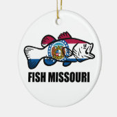 Fish Missouri Keramisch Ornament (Links)