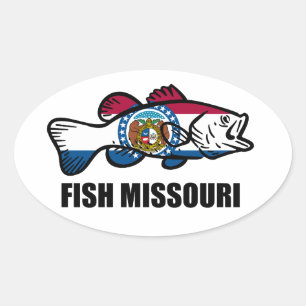 Fish Missouri Ovale Sticker