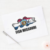 Fish Missouri Ovale Sticker (Envelop)