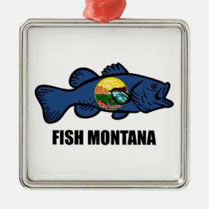 Fish Montana Bass Metalen Ornament