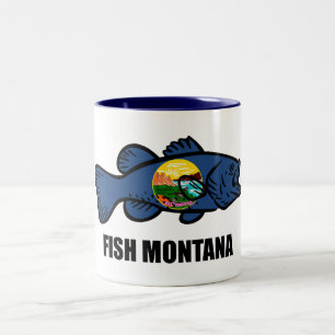 Fish Montana Bass Tweekleurige Koffiemok