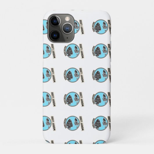 Fish More Worry Less Case-Mate iPhone Case (Achterkant)