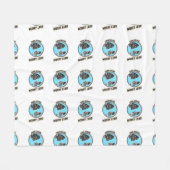 Fish More Worry Less Fleece Deken (Voorkant (Horizontaal))