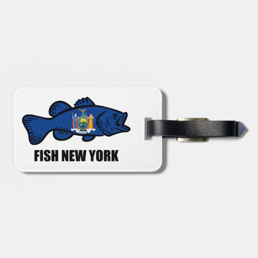 Fish New York Bass Bagagelabel (Achterkant horizontaal)