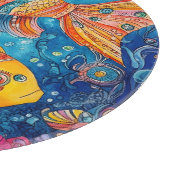 Fish Ocean Whimsical 7 Snijplank (Hoek)