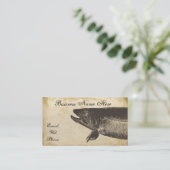 Fish Old Grungy Paper Visitekaartje (Staand voorkant)