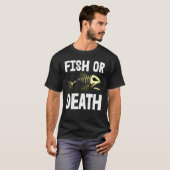 Fish Or Death S Skeleton Fish Bone Tees Sharp Teet (Voorkant volledig)