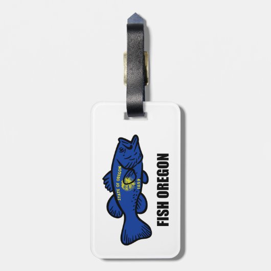 Fish Oregon Bagagelabel (Achterkant verticaal)