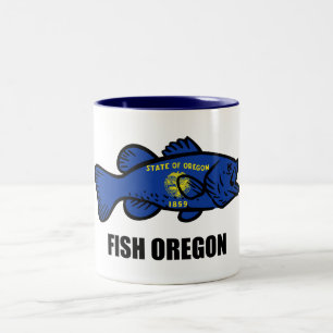 Fish Oregon Tweekleurige Koffiemok
