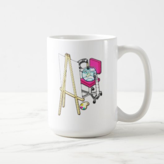 Fish Painter ("Waterverf") - Koffiemok (Rechts)