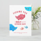 Fish Pun Happy Vaderdag Feestdagenkaart (Staand voorkant)