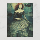 Fish Scale Dress Mode Vrouw Briefkaart (Voorkant)