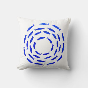 Fish Shoal Circle illustratie lokkertje Kussen