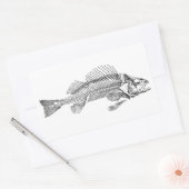 Fish Skeleton Logo Rechthoekige Sticker (Envelop)