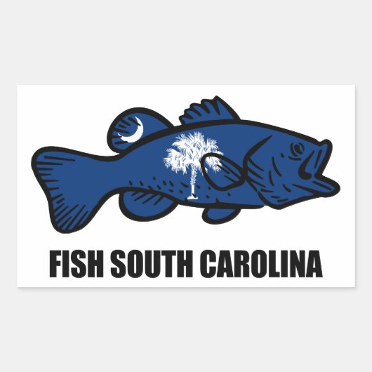 Fish South Carolina Rechthoekige Sticker (Voorkant)