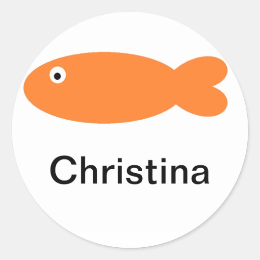 "Fish"-Sticker Ronde Sticker (Voorkant)