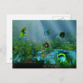 Fish Tank Aquarium Art Briefkaart (Voorkant / Achterkant)
