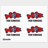 Fish Tennessee Rechthoekige Sticker (Vel)
