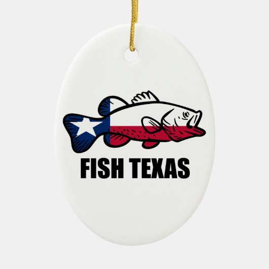 Fish Texas Keramisch Ornament (Voorkant)