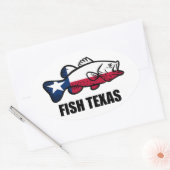 Fish Texas Ovale Sticker (Envelop)