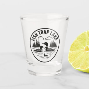 Fish Trap Lake Loon en Pine Tree Design Shot Glas