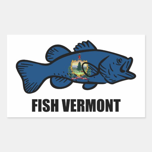 Fish Vermont Rechthoekige Sticker (Voorkant)