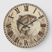 Fish Wall Clock Grote Klok (Voorkant)