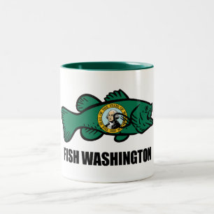 Fish Washington State Tweekleurige Koffiemok