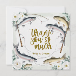 Fish Wedding thema voor liefhebbers van vissen Bedankkaart