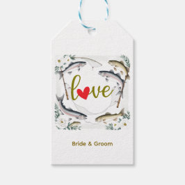 Fish Wedding thema voor liefhebbers van vissen Cadeaulabel