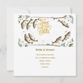 Fish Wedding thema voor liefhebbers van vissen Save The Date