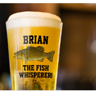 Fish Whisperer Smallmouth Bass Vist Mannen Glas