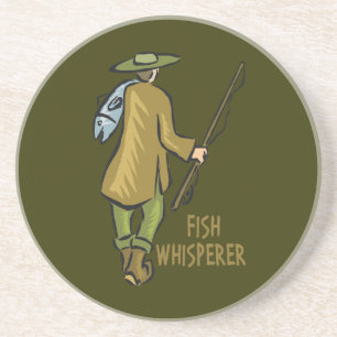 Fish Whisperer Vist Zandsteen Onderzetter