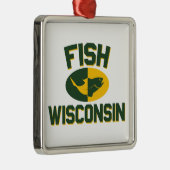 Fish Wisconsin Metalen Ornament (Rechts)