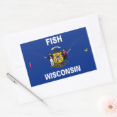 Fish Wisconsin Rechthoekige Sticker (Envelop)