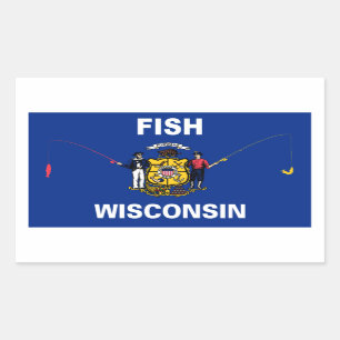 Fish Wisconsin Rechthoekige Sticker