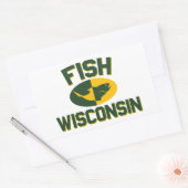 Fish Wisconsin Rechthoekige Sticker (Envelop)